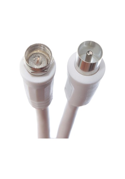 F Tipi 75 Ohm Erkek Anten Kablosu 5 Metre, Tv, Uydu Ve Receiver Bağlantısı İçin Uyumlu
