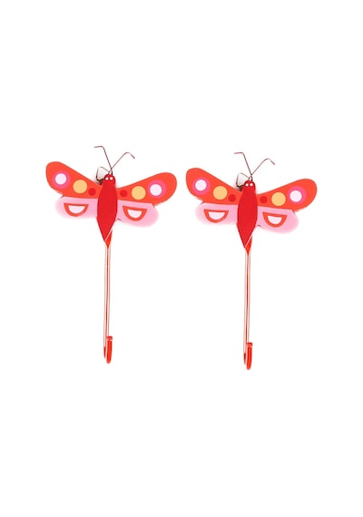 Sıa Ahşap 2'li Askı Kelebek Şekilli 12X7X0.3Cm Kırmızı
