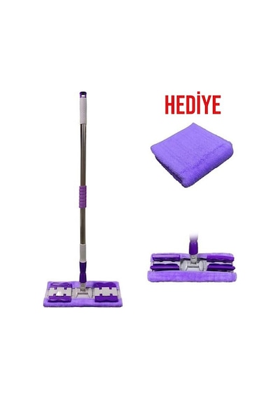 Dmr Teleskopik Uzatılabilir Tablet Palet Sihirli Mikrofiber Bezli Mop