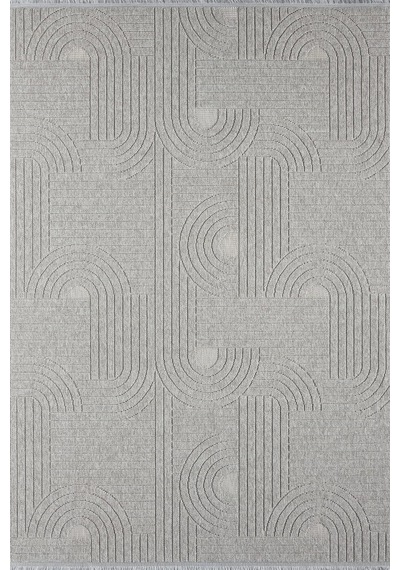 Seyran Halı Loopy 623 Gri %50 Polyester - Polipropilen Yolluk