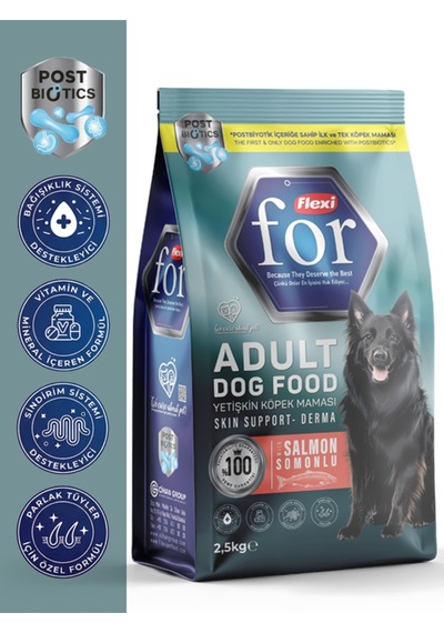 Somonlu Yetişkin Köpek Kuru Maması - Postbiyotik İçerikli Sindirim Destekleyici - 2,5 Kg