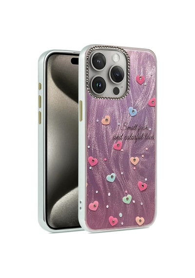 Apple iPhone Uyumlu,  15 Pro Max Kılıf Blade Aynalı Desenli Kapak - Desen 8