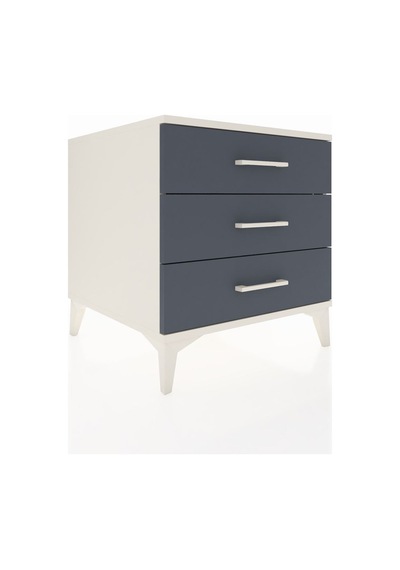 Kronos Komodin 3 Çekmeceli 60x59x64 Aytaşı-antrasit Aytaşı