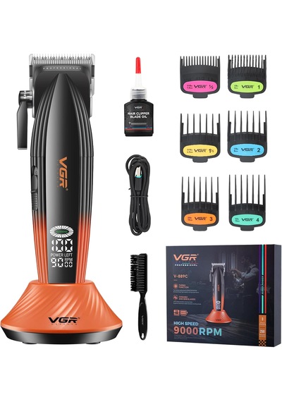 Vgr 889c Profesyonel Erkek Saç Kesme Makinesi, 9000 Rpm Akülü Berber Saç Kesme Makinesi, Seramik Ve Mım Bıçaklar, 6 Manyetik Kılavuz Tarak, Led Ekran, Usb Şarj Tabanı, Erkek Berber Bakım Seti 210 DK Vgr 889c Profesyonel Erkek Saç Kesme Makinesi, 9000 Rpm Akülü Berber Saç Kesme Makinesi, Seramik Ve Mım Bıçaklar, 6 Manyetik Kılavuz Tarak, Led Ekran, Usb Şarj Tabanı, Erkek Berber Bakım Seti 210 DK