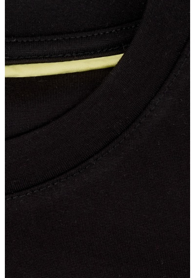 Goffra Erkek Focus Esnek Kumaş Yumuşak Dokulu Günlük Sweatshirt Siyah M401-r0342-06