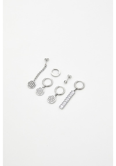 Sallantili Altili Set Küpe Gümüş