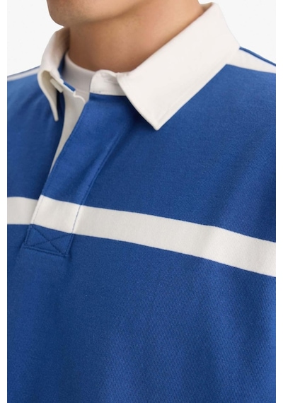 Defacto %100 Pamuk Çizgili Sweatshirt F9832AX26SP