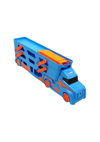 King Toys Yarış Parkurlu Taşıyıcı Tır Mavi 1033 Arabasız Mavi Çok Renkli