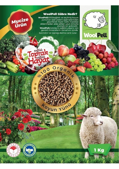 Woolpell Organik Koyun Yünü Gübresi 5kg 2 Kg