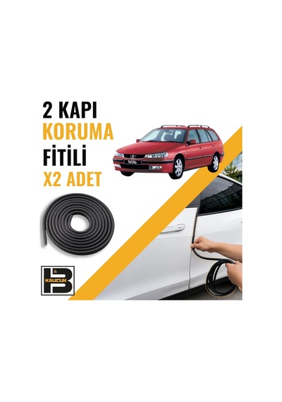 Peugeot 406 Station Wagon Kapı Koruma Fitili-iki Kapı-siyah-bm1238
