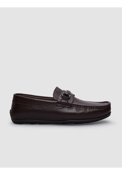 Cabani %100 Hakiki Deri Kahverengi Tokalı Erkek Loafer-kahverengi Kahverengi