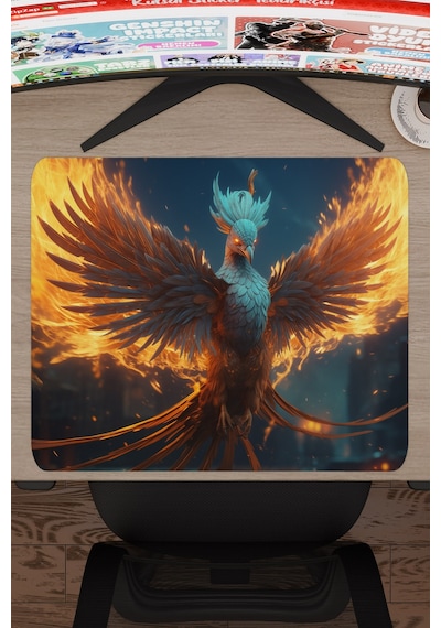 Anka Kuşu Kaymaz Dikişli Kauçuk Oyuncu Mousepad V1 - 48x40 Xl Gaming Mouse Pad Fare Altlığı