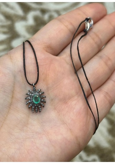 Allahverdi Türkmen Zümrüt Elmas Kolye 094
