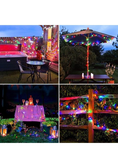 Technosmart Solar 200 Ledli Rgb Işık 22 Metre Bahçe Aydınlatma Dekorasyon Güneş Enerjili Led Diğer