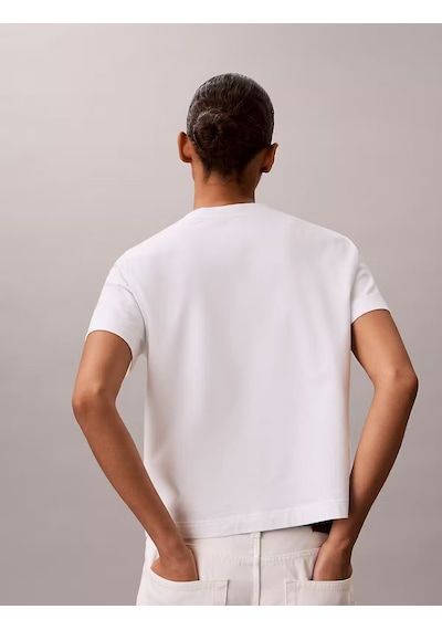 Calvin Klein Kadın Baskılı T-shirt-lv047ab801yaf Beyaz