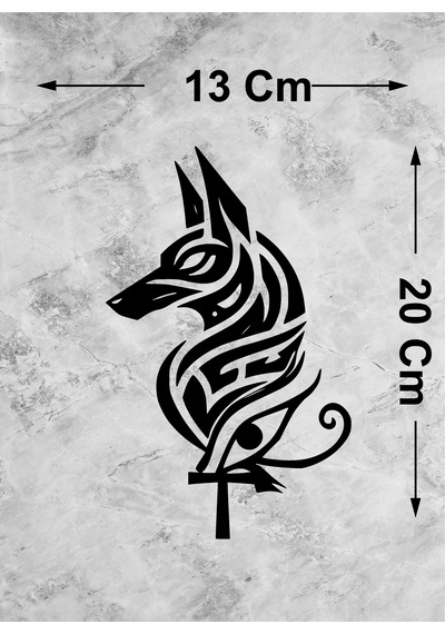 Anubis Sticker - Eski Mısır Mitolojisi - Ölüler Tanrısı - Araba Oto Motosiklet Karavan Pc Laptop Sticker - 00351 20x13 Cm