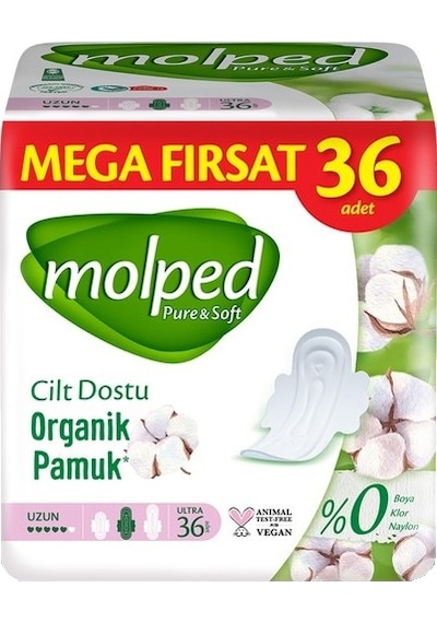Molped Pure & Soft Hijyenik Ped Uzun 6 x 36'lı