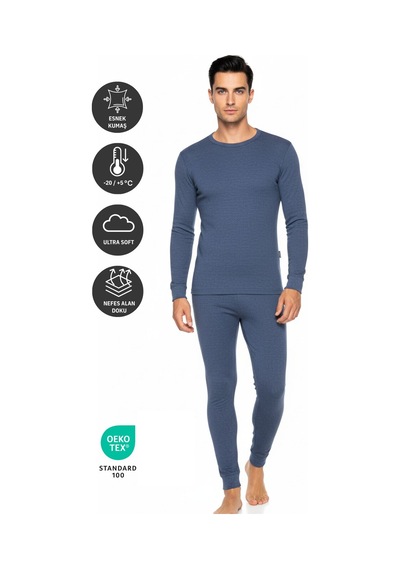 Thermoform Artica Unisex Termal İçlik Set Lacivert Çok Renkli
