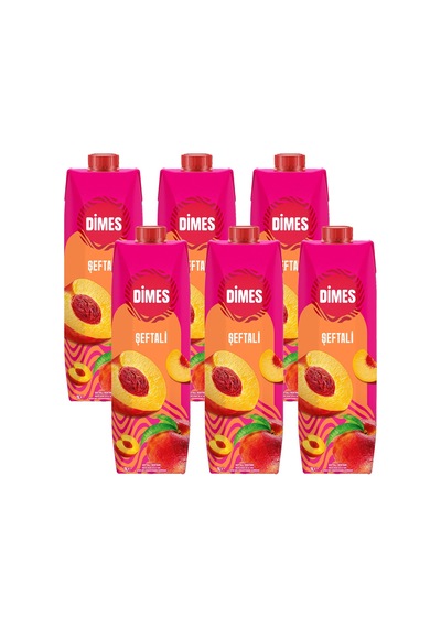 Dimes Şeftali Meyve Suyu 1 Lt X 6 Adet