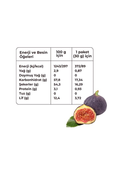 İncir Kuru Meyve Cipsi 30 G X 3 Adet Dondurularak Kurutulmuş Meyve 30 G