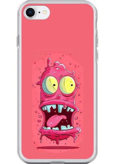 Apple Uyumlu iPhone 6s Şeffaf Kılıf Virüs Tasarımlı 1
