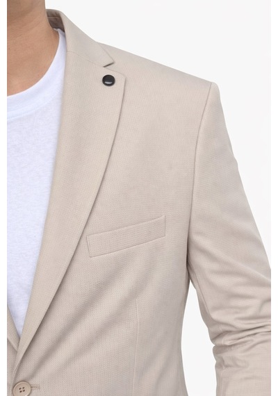 Erkek Slim Fit Mikro Desenli Takım Elbise 2 Düğmeli Çift Yırtmaçlı Modern Ceket Pantolon Takım Taş Erkek Slim Fit Mikro Desenli Takım Elbise 2 Düğmeli Çift Yırtmaçlı Modern Ceket Pantolon Takım Taş
