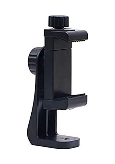 Tripod, Monopod Vb. 1/4 İnç Vidalı Sabitleyiciler İçin Telefon Tutucu Siyah
