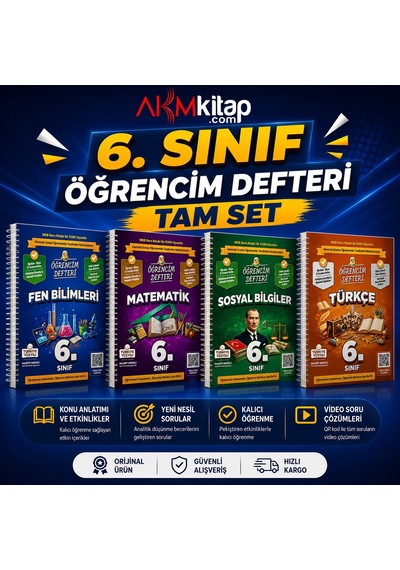 Murat Eğitim Yayınları 6.sınıf Öğrencim Defteri Seti 4 Kitap