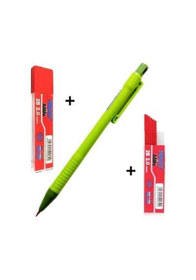 2.0 Mm Kırmızı Kalın Uçlu Versatil Kalem 1 Adet Ve 2.0 Mm Kalın Uç Kırmızı 2 Paket - Pembe Pembe
