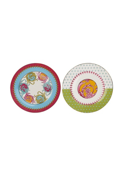 Lucky Art Estelle Bone Porselen Karışık Desenli 4 Lü Tabak Seti 27 Cm Lyhd 564