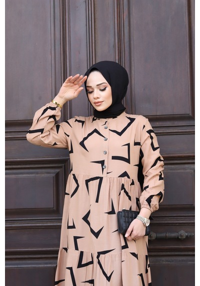 Hira Life Fashion Kadın Tesettür Mevsimlik Beli Kuşaklı Dokuma Viskon Elbise Vizon-siyah Vizon-siyah Hira Life Fashion Kadın Tesettür Mevsimlik Beli Kuşaklı Dokuma Viskon Elbise Vizon-siyah Vizon-siyah