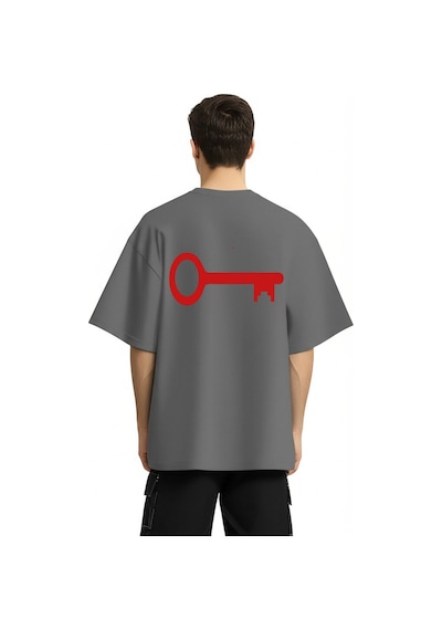 Nevermind Unisex Kadın Erkek The Key To Çift Sevgili T-shirt 2'li Set Takım Antrasit