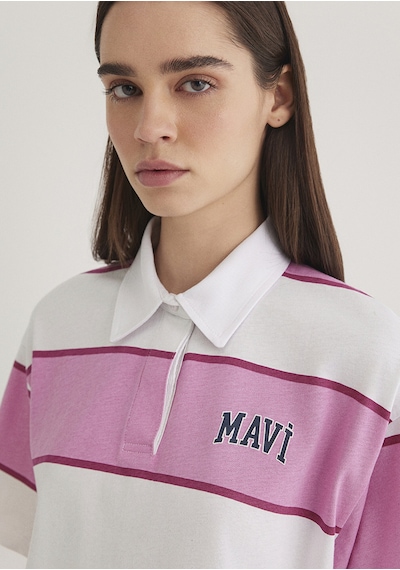 Mavi - Mavi Logo Baskılı Pembe Çizgili Polo Tişört, 1613005-89359 Pembe Mavi - Mavi Logo Baskılı Pembe Çizgili Polo Tişört, 1613005-89359 Pembe