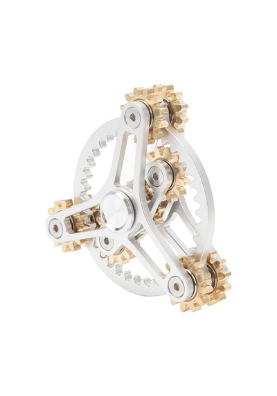 Edc & Yeni Nesil Stres Çarkı 9 Dişli Metal Gear Linkage Fidget Spinner Hassas Mekanik Gyro, Cnc Metal Gövde