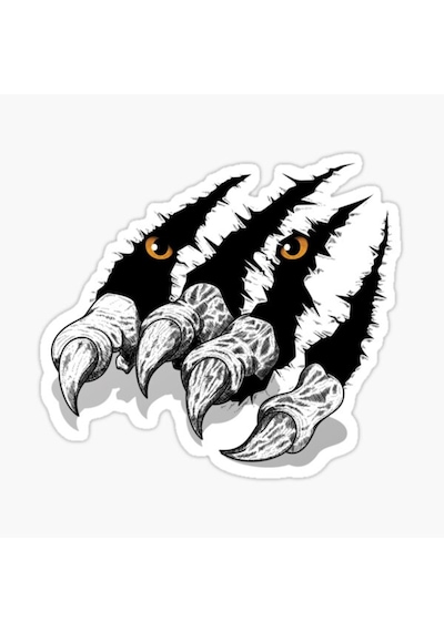 Pençe Kaplan Araba Oto Sticker Yapıştırma Etiket 17Cm T12