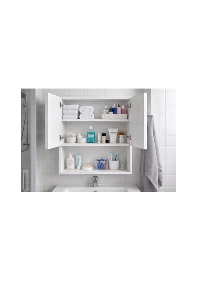 İki Kapaklı Aynalı Banyo Dolabı Çok Renkli İki Kapaklı Aynalı Banyo Dolabı Çok Renkli