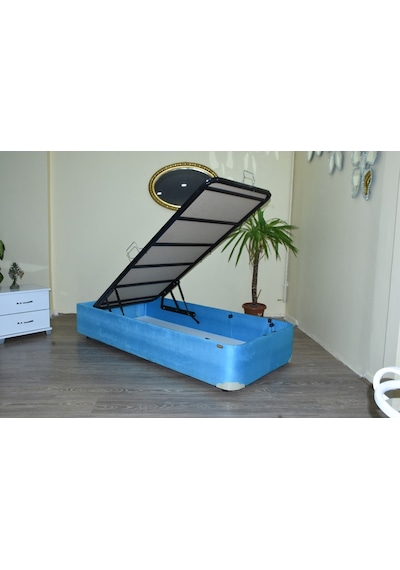 Bengimobilya Baza Tay Tüy Turkuaz Silinir Kumaş Model Metal Çelik Fırın Boya I