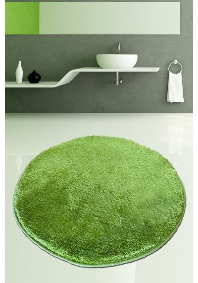Pasific Light Green Çap 90x90 cm  Banyo Halısı Paspas Yıkanabilir