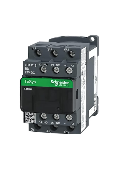 Schneider 18A 1NA+1NK 24V DC 50/60Hz 7,5kW Güç Kontaktörü