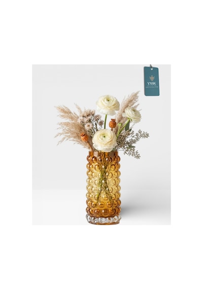 Chacha Home Luxury Bubble İthal Cam Vazo 23 Cm Bal