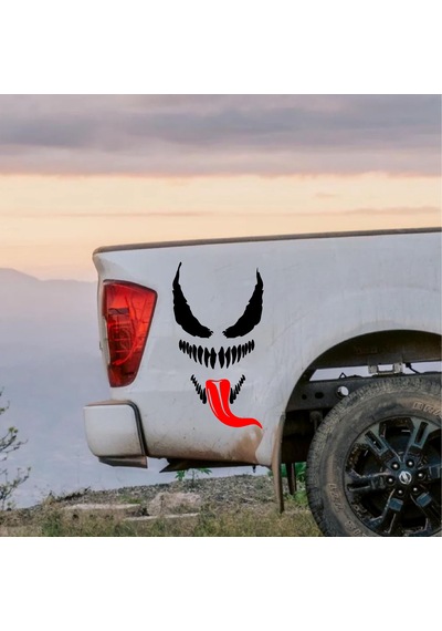 Venom Korkunç Öfke Sticker - Araba Oto Motosiklet Karavan Cam Sticker - 00138 15x8 Cm