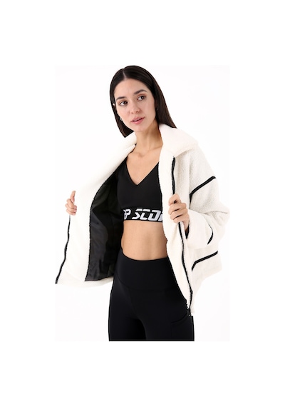 Scorp Shine Casual Kadın Peluş Mont Ekru Standart Çok Renkli