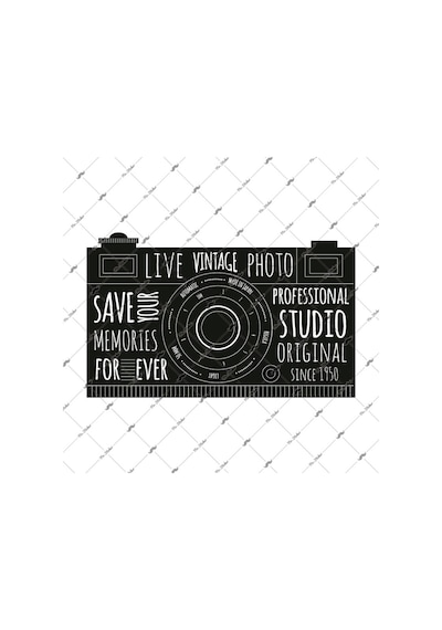 Bay Etiket Vtr10 Retro Fotograf Kamerasi Sticker