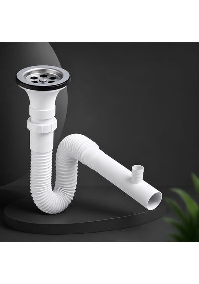Çamaşır Çıkışlı Sifon, Lavabo Gider Sifonu, Çamaşır Ve Bulaşık Makinesi Bağlantılı Lavabo Sifon