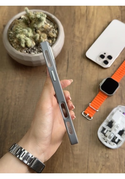 Apple iPhone 16 Plus Magsafe Uyumlu Silikon Kılıf Soocase635 Gri