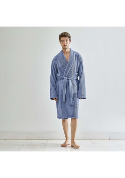 Linens Soft Pamuk Bornoz Mavi S Koyu Mavi