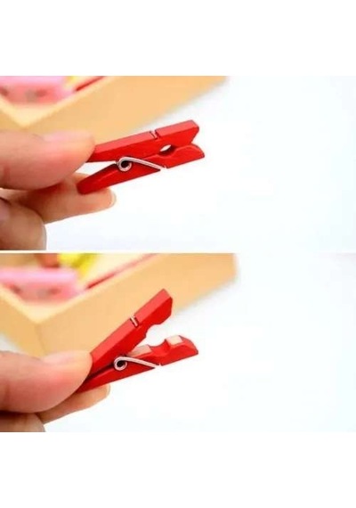 Renkli Ahşap Mandal Seti 2.5 Cm 100'lü