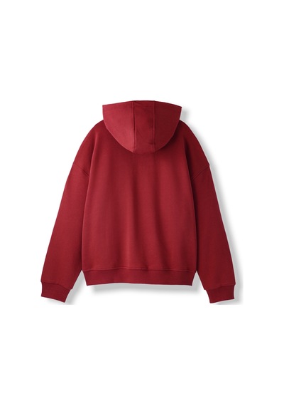 Gsstore Galatasaray Kadın Yarım Zip Hoodie K252107 Bordo