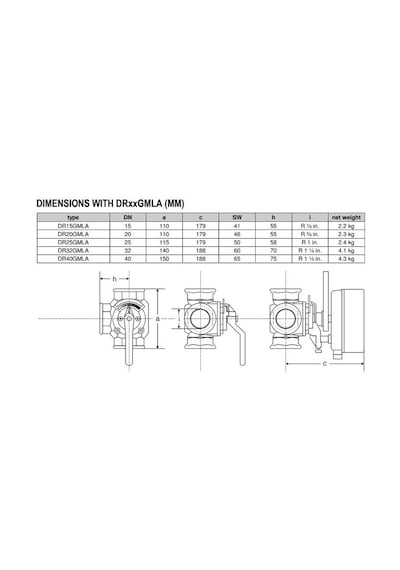 Honeywell Dr40Gmla ( Dn40) Rekorlu Rotary Üç Yollu Vana Gövdesi
