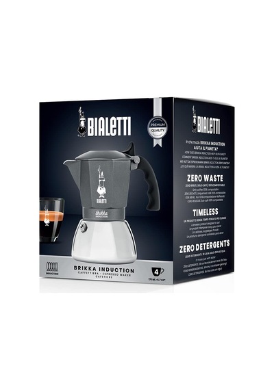 Bialetti - Brikka İndüksiyon: 4 Cups Ocak Üstü Bol Köpüklü Espresso Pişirici - 170ml - Alt Hazne: Dış Paslanmaz Çelik İç Alüminyum - Patentli Güvenlik Valfi - İndüksiyon Ocak Türleri İçin Uygundur Sk Bialetti - Brikka İndüksiyon: 4 Cups Ocak Üstü Bol Köpüklü Espresso Pişirici - 170ml - Alt Hazne: Dış Paslanmaz Çelik İç Alüminyum - Patentli Güvenlik Valfi - İndüksiyon Ocak Türleri İçin Uygundur Sk